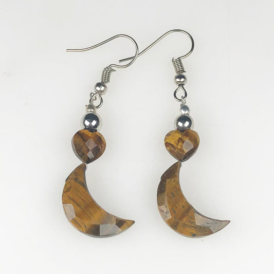 Glittering Tiger Eye Earrings
