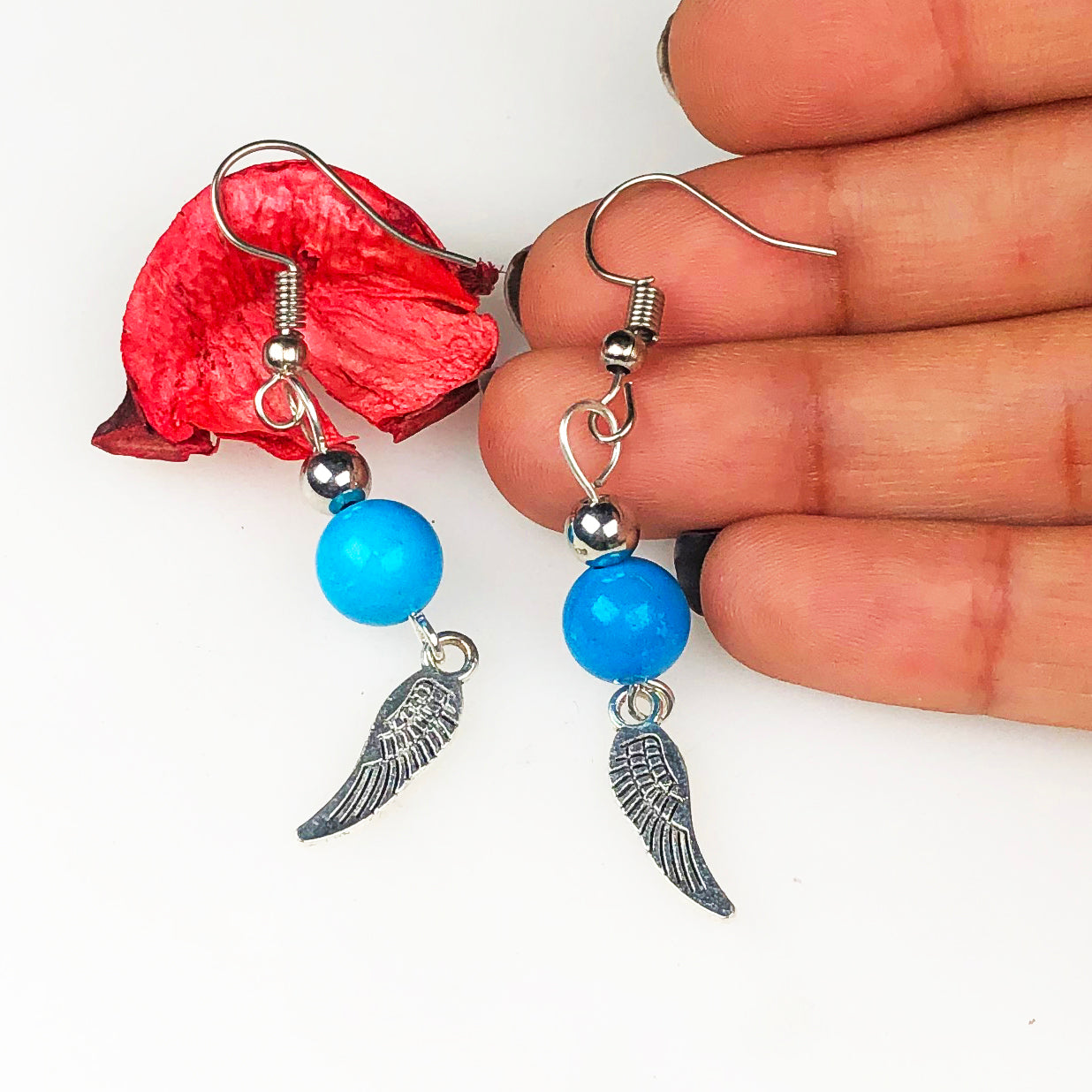 Blue Howlite Earrings for Women