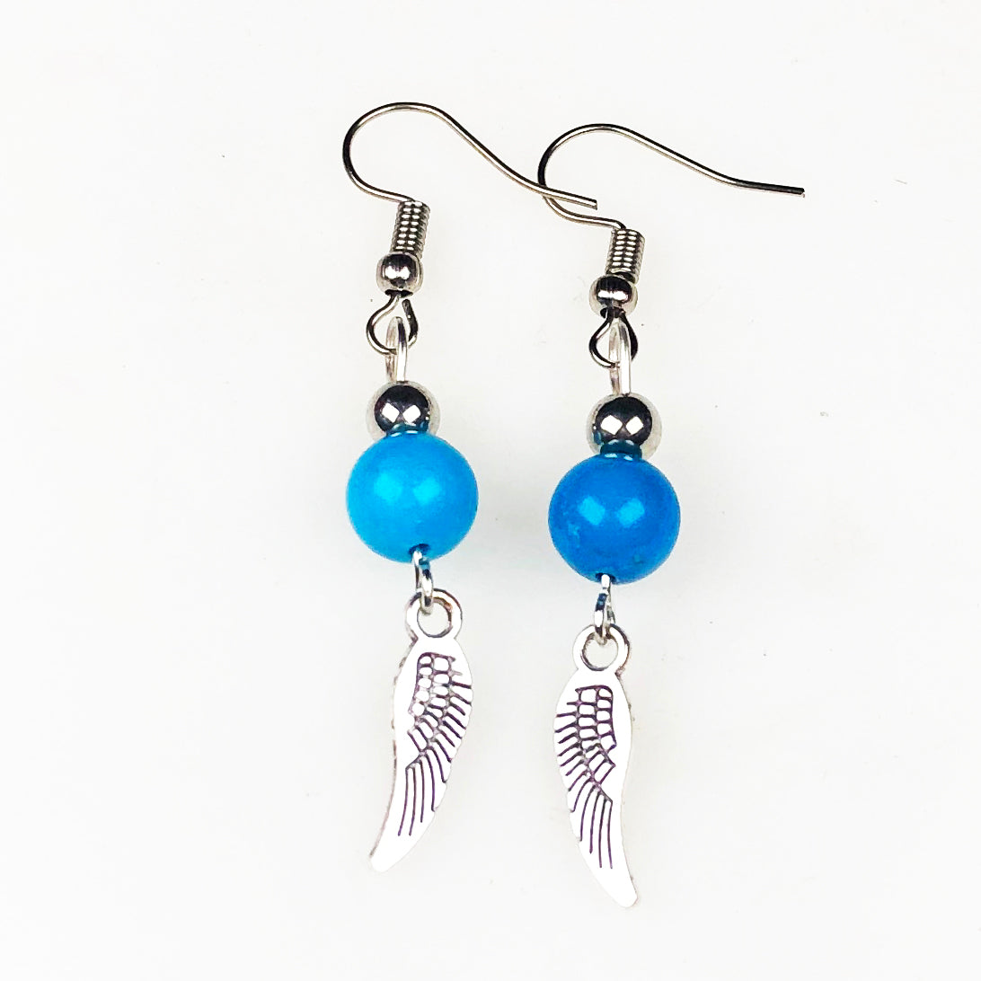 Blue Howlite Earrings for Women
