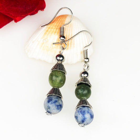Sodalite and Green Jasper