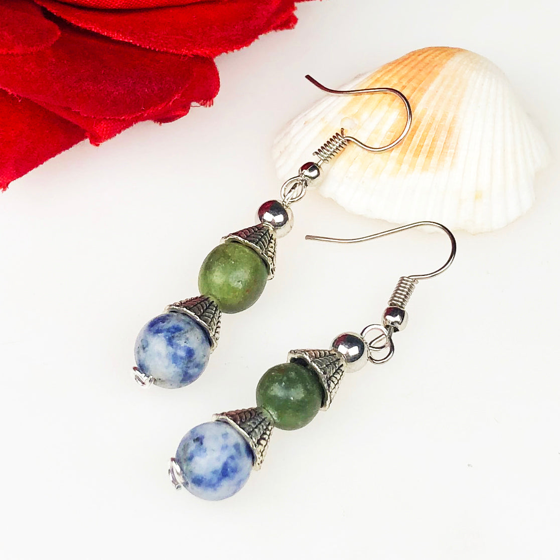 Sodalite and Green Jasper