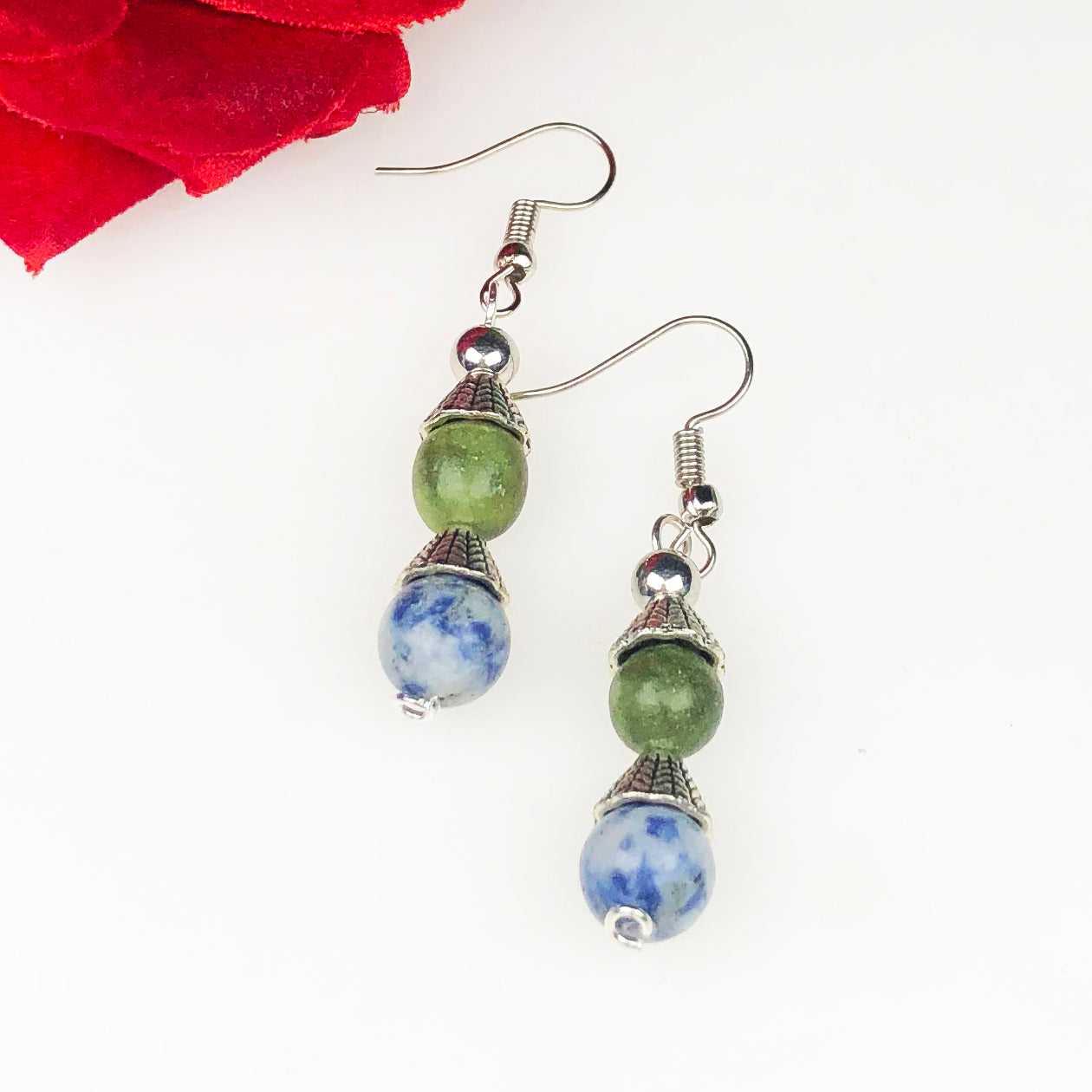Sodalite and Green Jasper