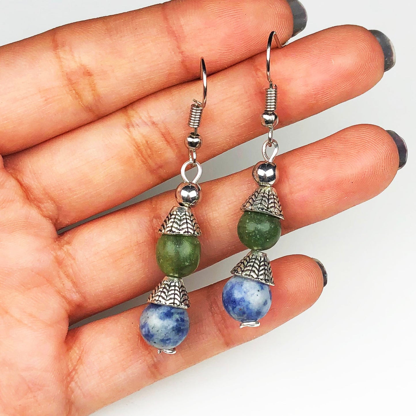 Sodalite and Green Jasper