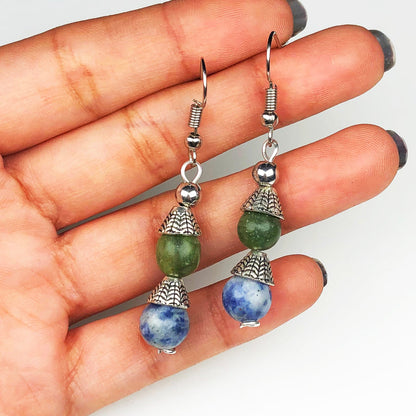 Sodalite and Green Jasper