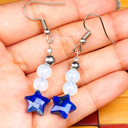 Opalite Lapis Lazuli Earrings for Women and Girls