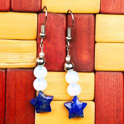 Opalite Lapis Lazuli Earrings for Women and Girls