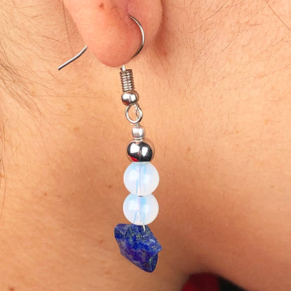 Opalite Lapis Lazuli Earrings for Women and Girls