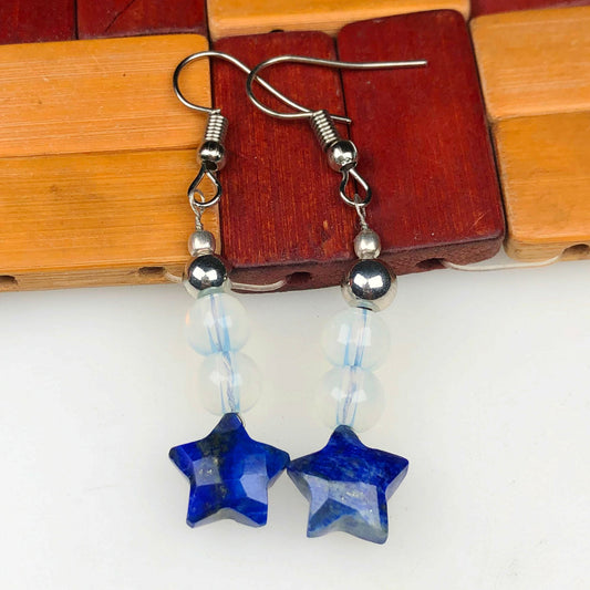 Opalite Lapis Lazuli Earrings for Women and Girls