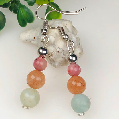 Sunstone Amazonite Earrings for Women and Girls