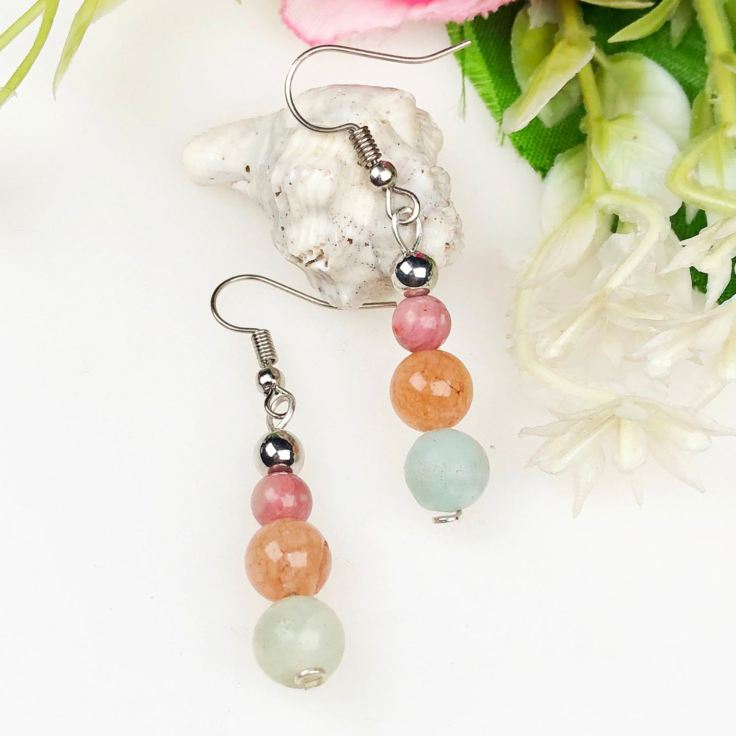 Sunstone Amazonite Earrings for Women and Girls