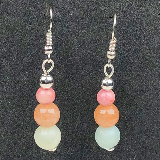 Sunstone Amazonite Earrings for Women and Girls