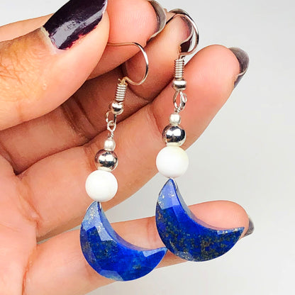 Lapis Lazuli Howlite Earrings for Women and Girls