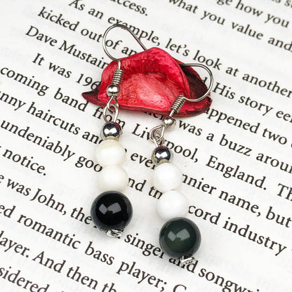 Howlite Obsidian Earrings for Women and Girls