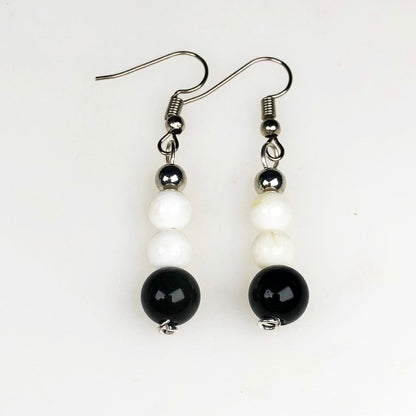 Howlite Obsidian Earrings for Women and Girls
