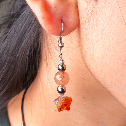 Sunstone Citrine Earrings for Women and Girls