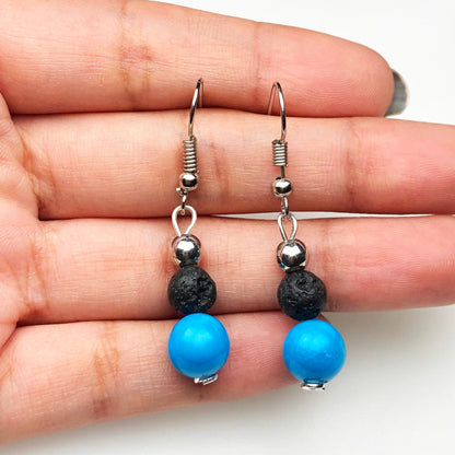 Lava and Howlite Earrings for Women and Girls