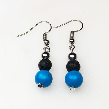 Lava and Howlite Earrings for Women and Girls