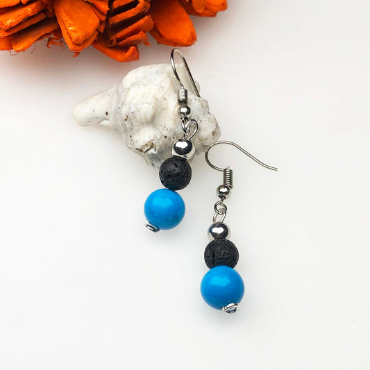 Lava and Howlite Earrings for Women and Girls
