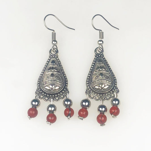 Red Jasper Earrings for Women and Girls