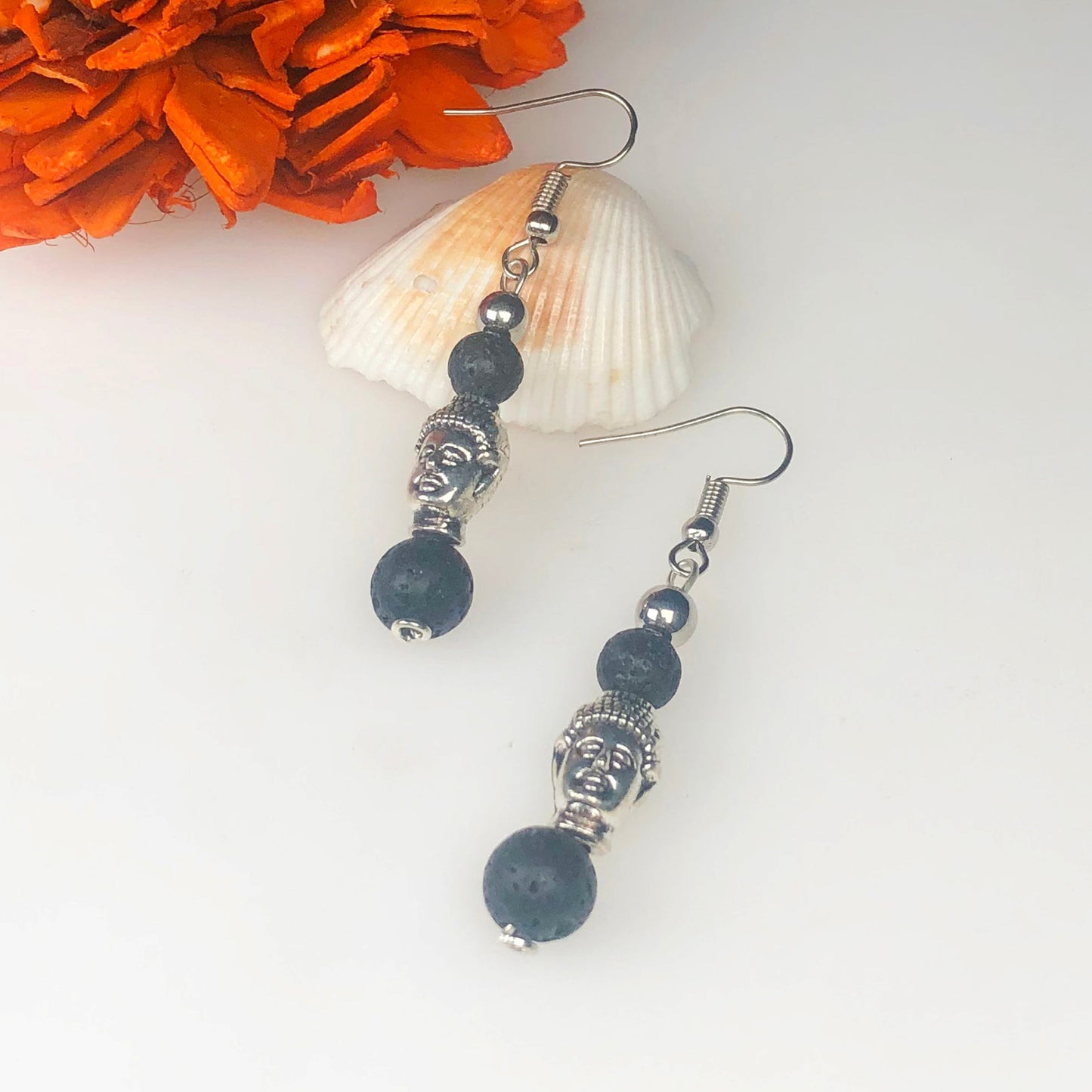 Black Lava Earrings for Women and Girls