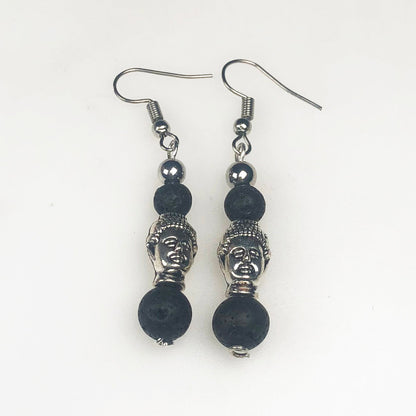 Black Lava Earrings for Women and Girls