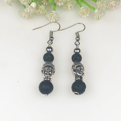 Black Lava Earrings for Women and Girls