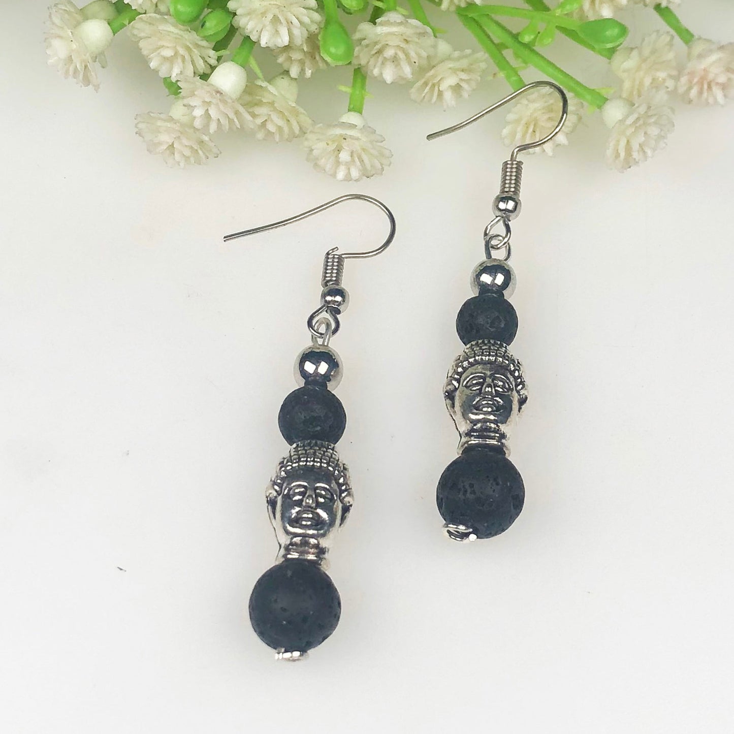 Black Lava Earrings for Women and Girls