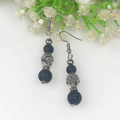 Black Lava Earrings for Women and Girls