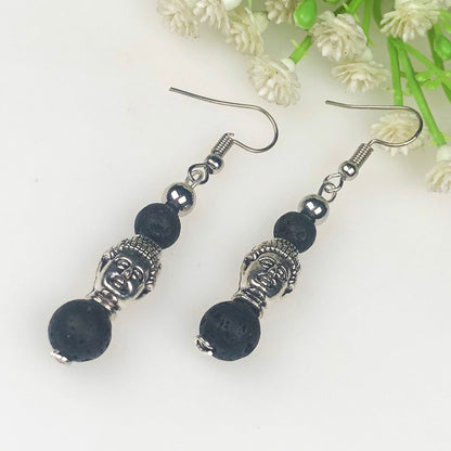 Black Lava Earrings for Women and Girls
