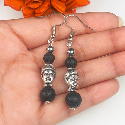 Black Lava Earrings for Women and Girls