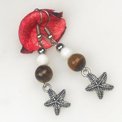 Tiger Eye Howlite Earrings for Women and Girls