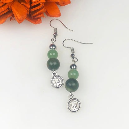 Pyrite Jasper Earrings for Women and Girls