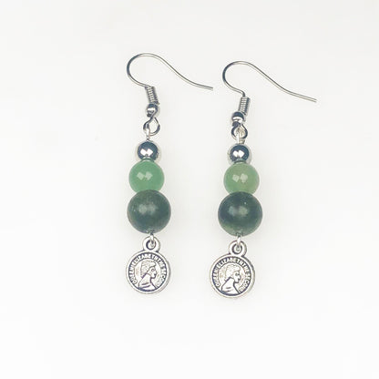Pyrite Jasper Earrings for Women and Girls