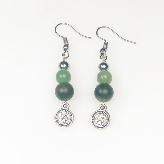 Pyrite Jasper Earrings for Women and Girls