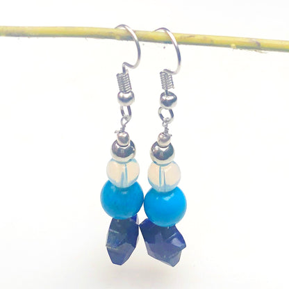 Lapis Lazuli Opalite Howlite Earrings for Women and Girls