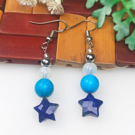 Lapis Lazuli Opalite Howlite Earrings for Women and Girls