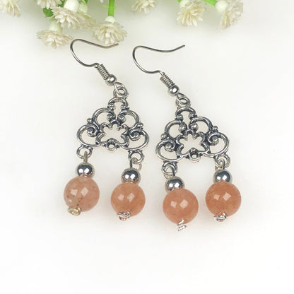 Sunstone Howlite Earrings for Women and Girls
