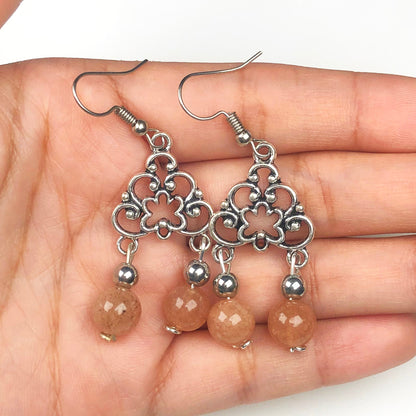 Sunstone Howlite Earrings for Women and Girls