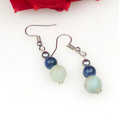 Lapis Amazonite Earrings for Women and Girls