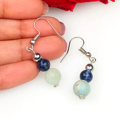 Lapis Amazonite Earrings for Women and Girls
