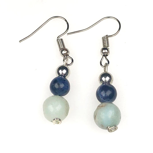 Lapis Amazonite Earrings for Women and Girls