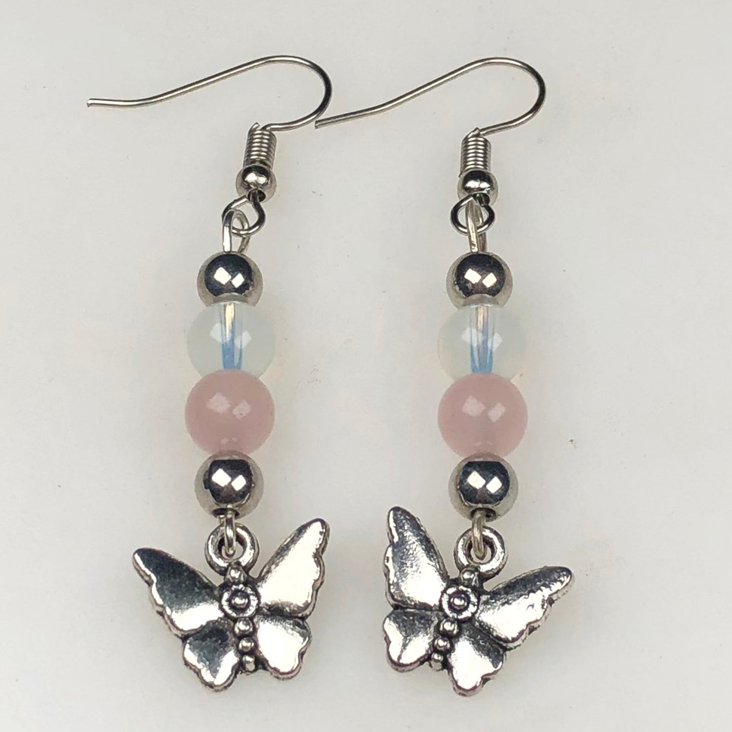 Gemstone Opalite and Agate Earrings for Women and Girls