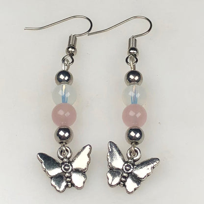 Gemstone Opalite and Agate Earrings for Women and Girls
