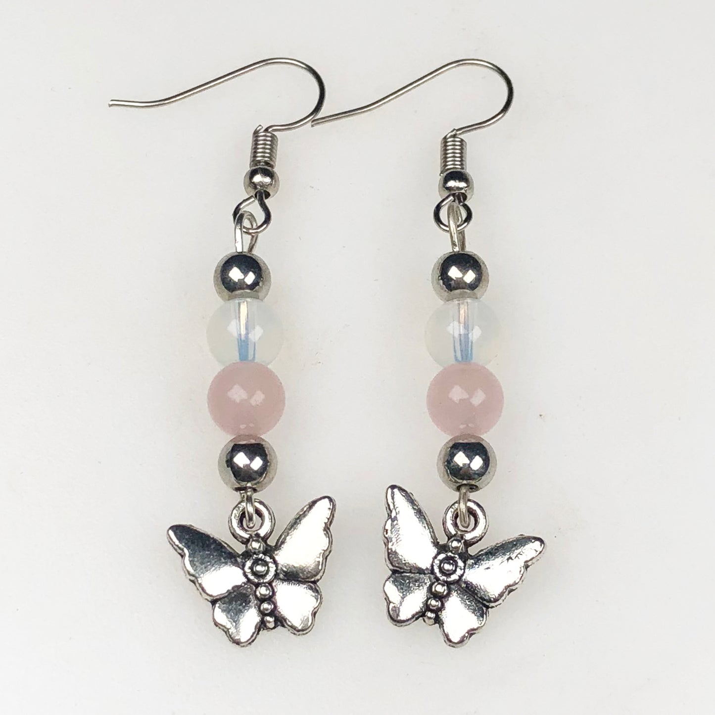 Gemstone Opalite and Agate Earrings for Women and Girls