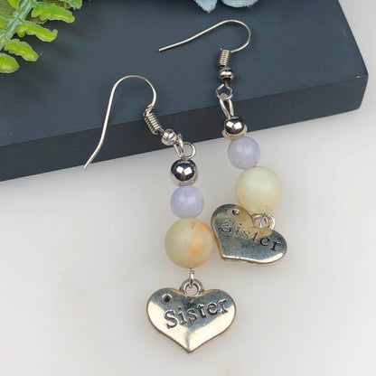 Natural Gemstone Jasper and Agate Earrings for Women and Girls