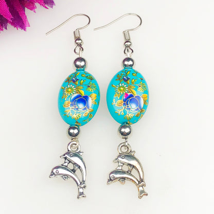 Natural Gemstone Tensa Beads Earrings for Women and Girls
