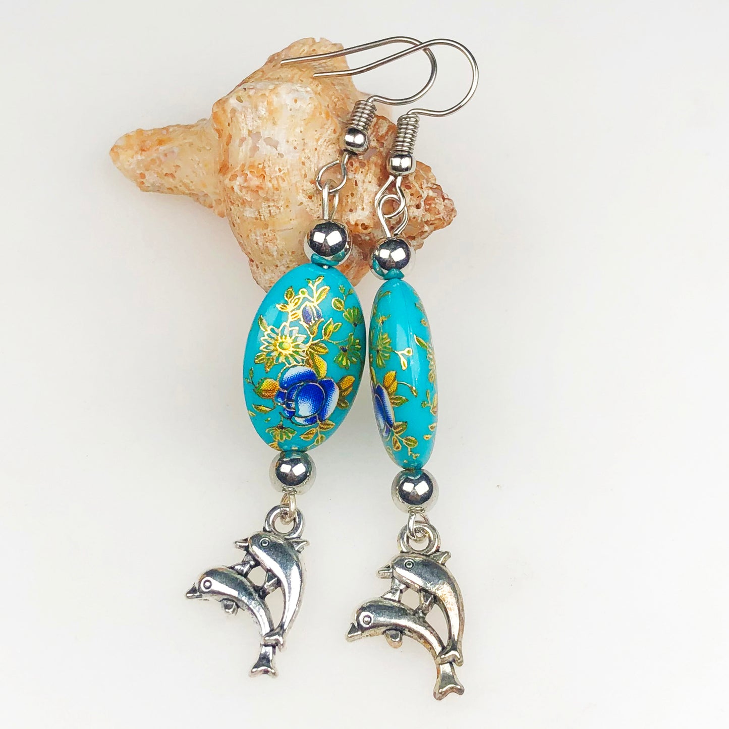 Natural Gemstone Tensa Beads Earrings for Women and Girls
