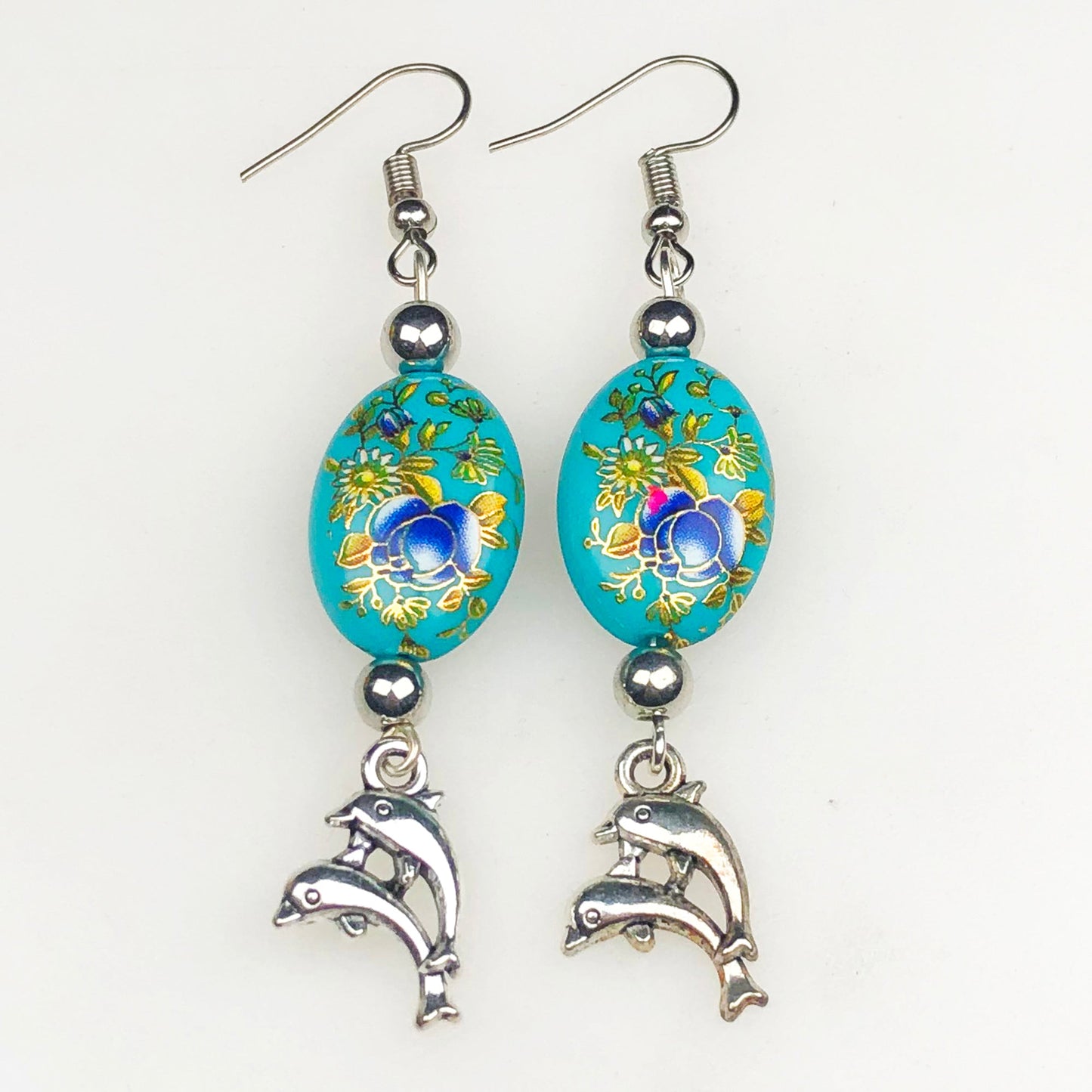 Natural Gemstone Tensa Beads Earrings for Women and Girls
