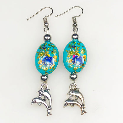 Natural Gemstone Tensa Beads Earrings for Women and Girls