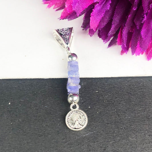 Blue Iolite Pendant Healing for Women and Girls Pendant